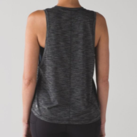 Lululemon Cardio Squad Tank Heathered Black - Picture 6 of 6
